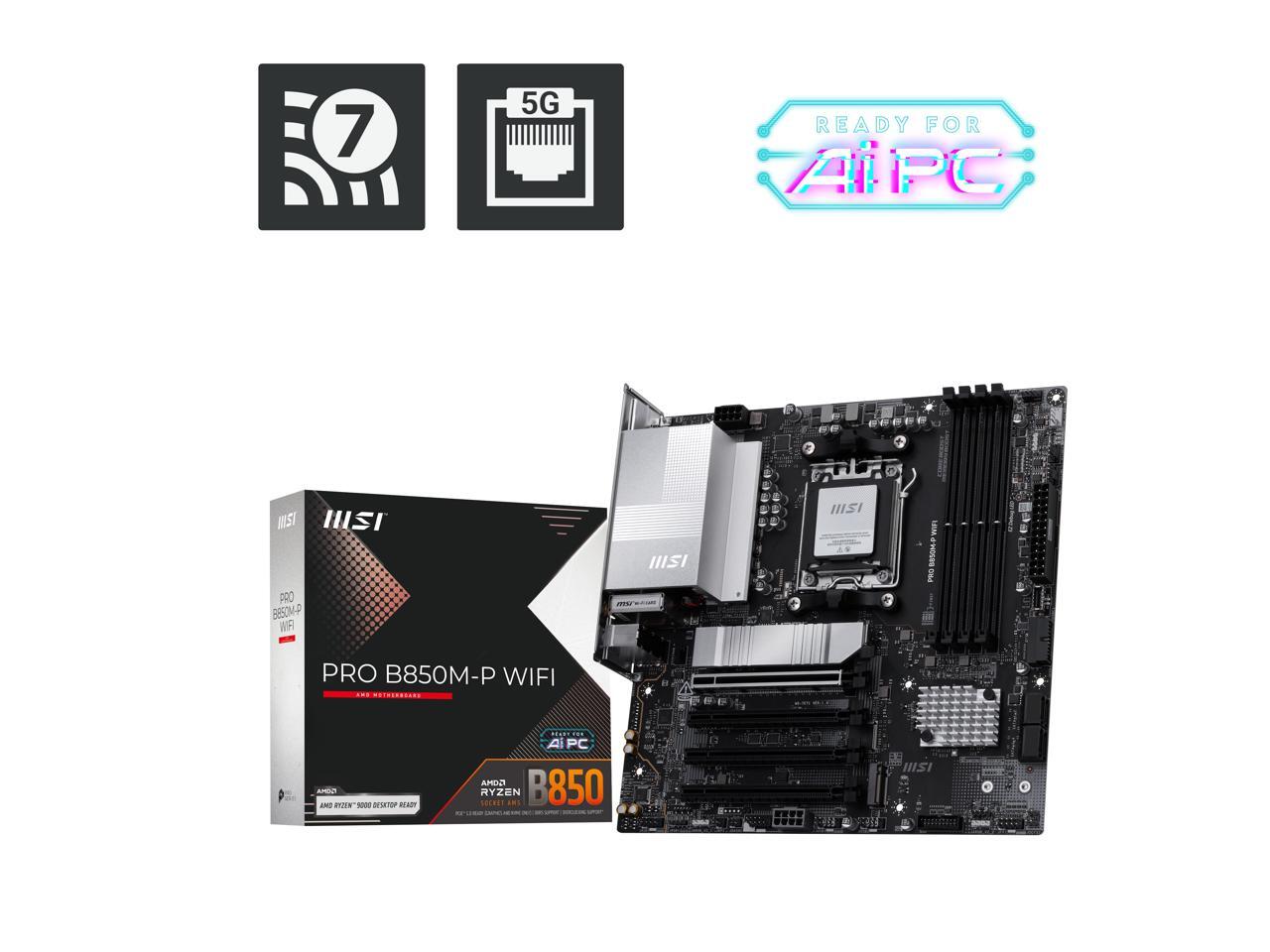 Материнская плата MSI PRO B850 – обзор и цена Am5 Micro Atx Pcie 5.0 Motherboard